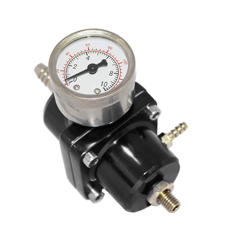 Partschoice Universal Adjustable Fuel Pressure Regulator Kit with 0-140 PSI Gauge Aluminum Gas Oil Injection Pressure Regulator - Image 3